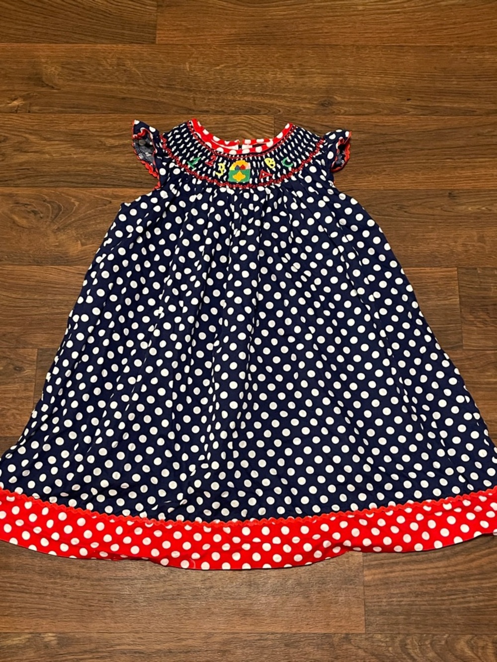 Lil Cactus Smocked Dress School ABC’s 123’s Size 4t